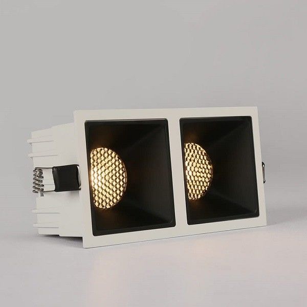 Dimmable Canless Double Recessed Spotlight , Warm White Linear LED Cob