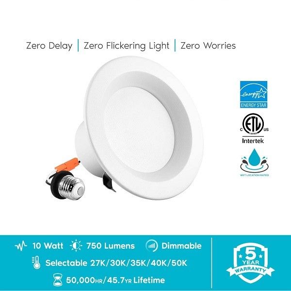 Ceiling Color Changing LED Flush Mount Light 10W 4 Inch 750lm For Bedroom