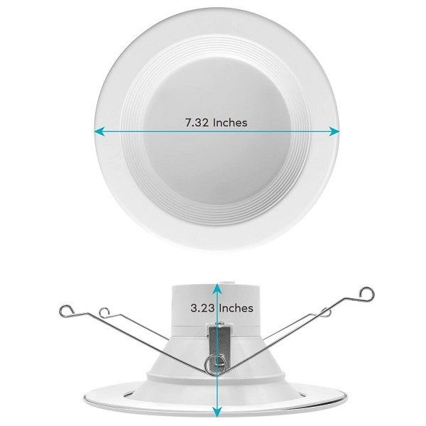 Baffle Trim 6 Inch LED Flush Mount Light , 14W 5cct Slim Flush Mount Light