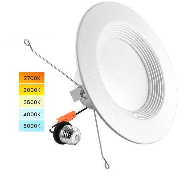 Baffle Trim 6 Inch LED Flush Mount Light , 14W 5cct Slim Flush Mount Light