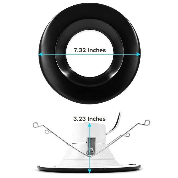 Dimming Ceiling Black LED Flush Mount Light 14 Watt 5 Inch 120V  Flicker Free