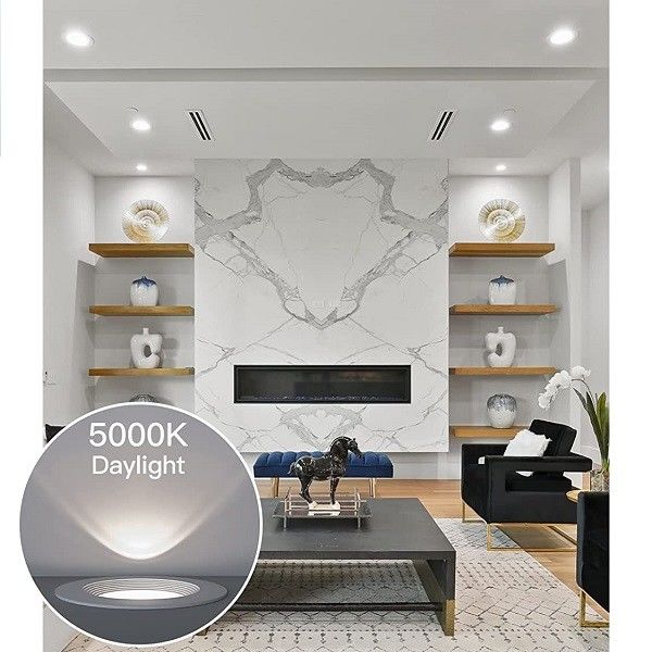 Smooth 5000k LED Flush Mount Light 4 Inch Dimming Daylight Type For Reading Room
