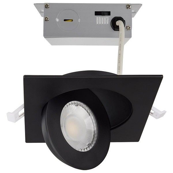 UL Certified Trimless Square Downlight , 4inch 9w Eyeball Recessed Light