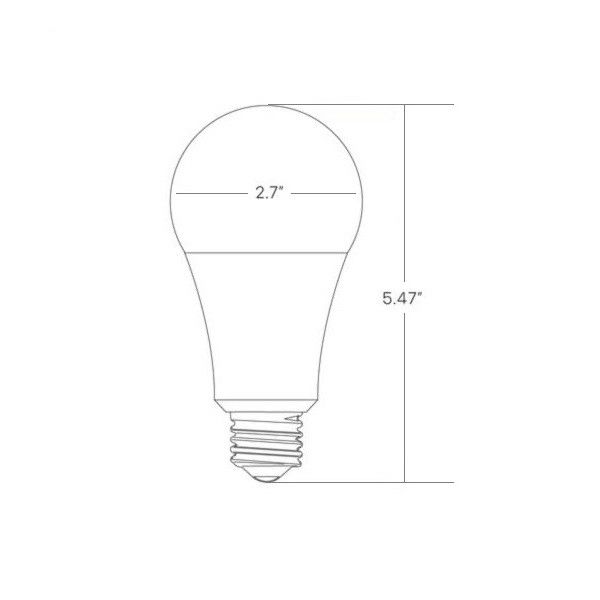 ES Approval Dimmable Energy Saving Bulbs , A19 E26 Smart Bulb 150mm Height